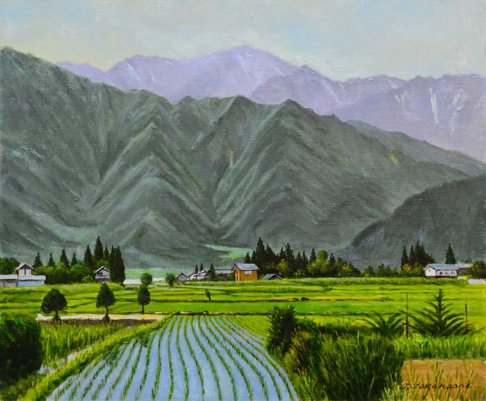 高橋利彦「安曇野」油彩画 F8号 | 日本画、油絵、版画などの絵画販売